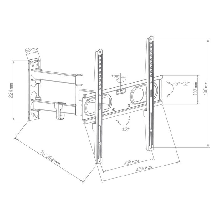 TV Stand XMART 2660 MR2 BLACK