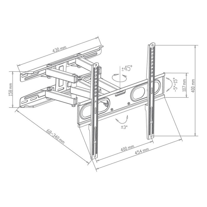 TV Stand XMART 2665 MR4 BLACK