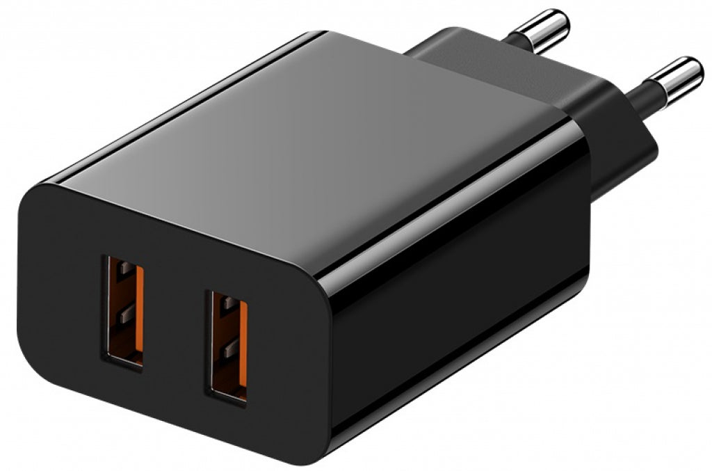 Charger X-MART Dual USB CHARGER 18W Black