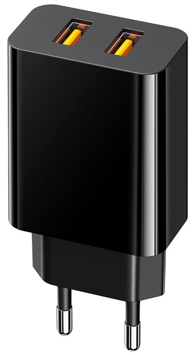 Charger X-MART Dual USB CHARGER 18W Black