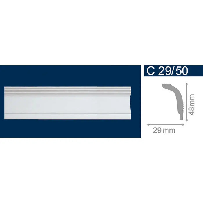 XPS CORNIZ C29/50 200 CM. - Аксесоари за таванни панели<<<Стенни и таванни панели<<<Подови и стенни покрития<<<Praktiker