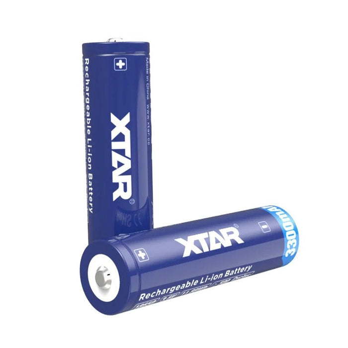 Rechargeable battery XTAR for flashlights 18650 with protection, 3300mAh, Li-ion