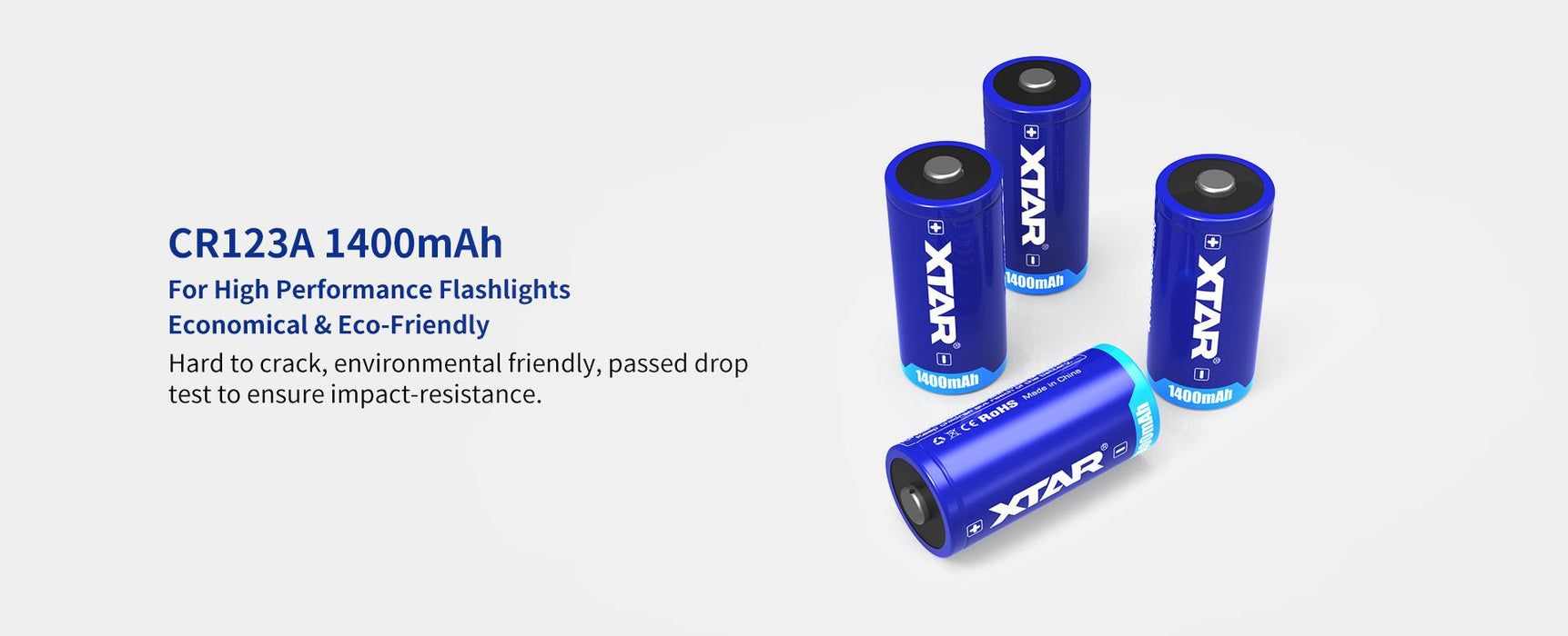 Lithium battery XTAR CR-123, 3V, Photo
