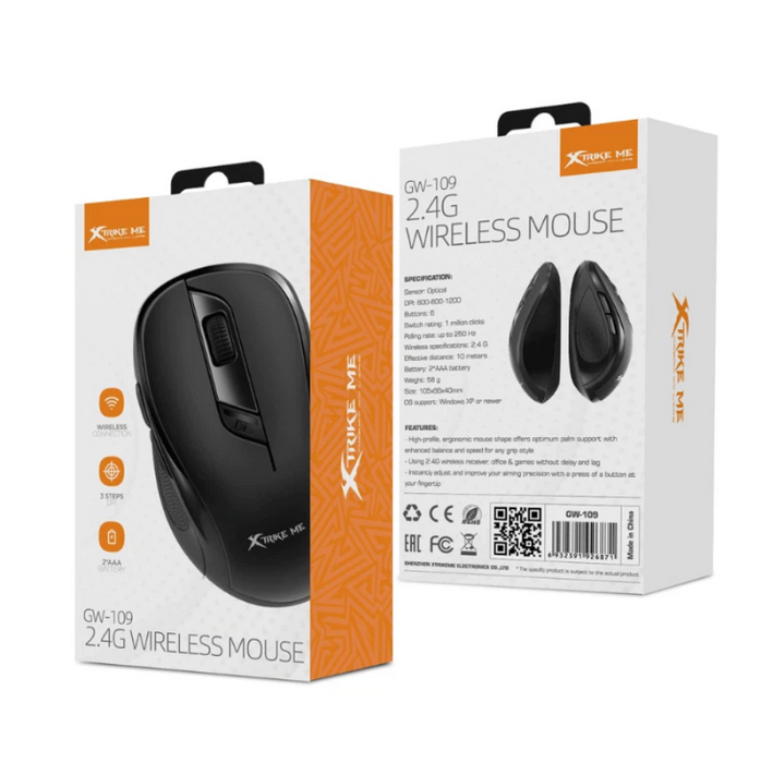 XTrike Me Wireless Mouse 2.4G 6 Buttons GW-109