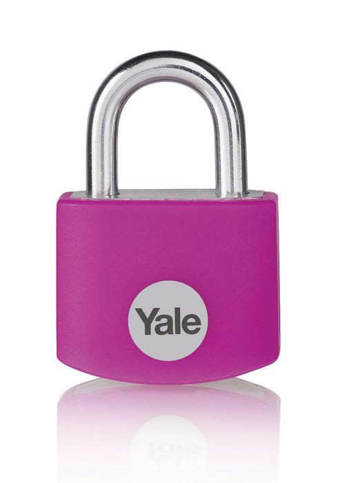 PADLOCK YALE ALUMINUM 25MM PINK