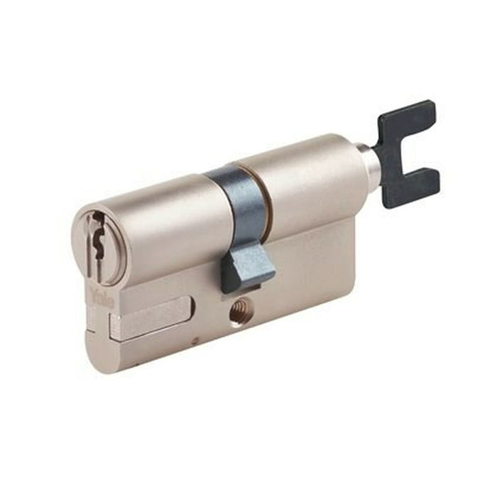 Lock Yale Silver Metal Brass Circular
