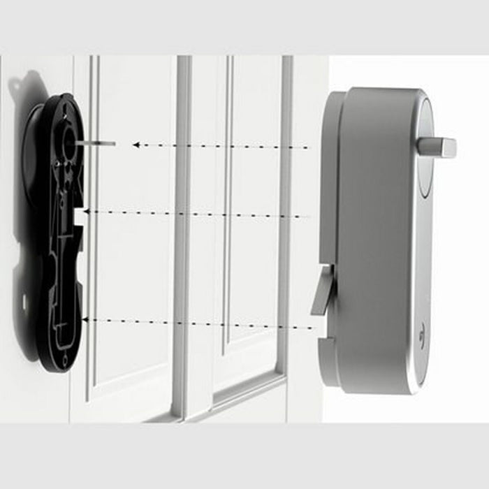 Lock Yale Silver Metal Brass Circular