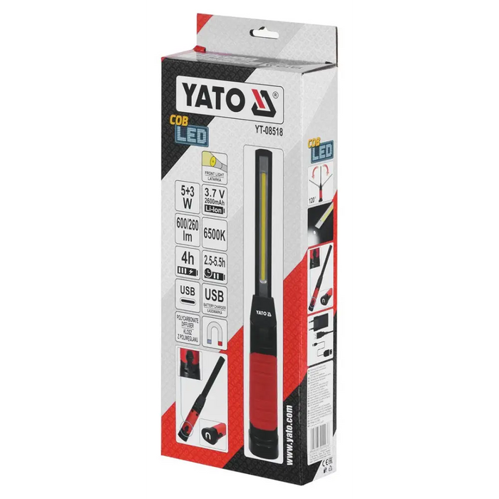 Yato YT-08518 work light Black LED 8 W - FlashlightsOSW-LAT<<<LightingOSW<<<ActionPL