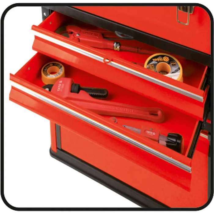 Yato YT-09107 small parts/tool box Metal Black Red - Tool boxes and bagsNOP-SKR<<<Tools - accessoriesNOP<<<ActionPL