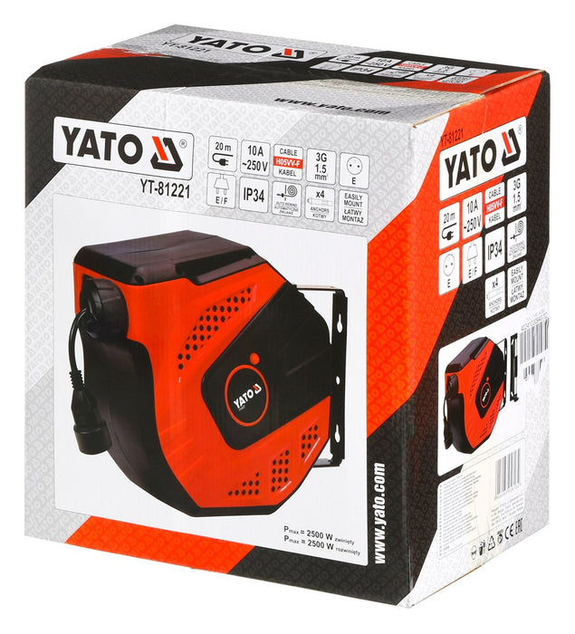 Yato YT-81221 cord reel 1 AC outlet(s) 20 m