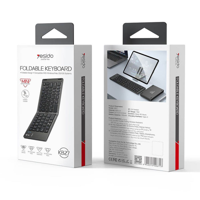 Yesido Foldable Wireless Keyboard KB27