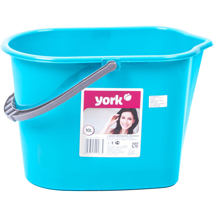 BUCKET RECTANGULAR WITH STRAINER 10L YORK