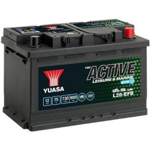 YUASA YBX ACTIVE LEISURE & MARINE EFB 75AH 730A R+