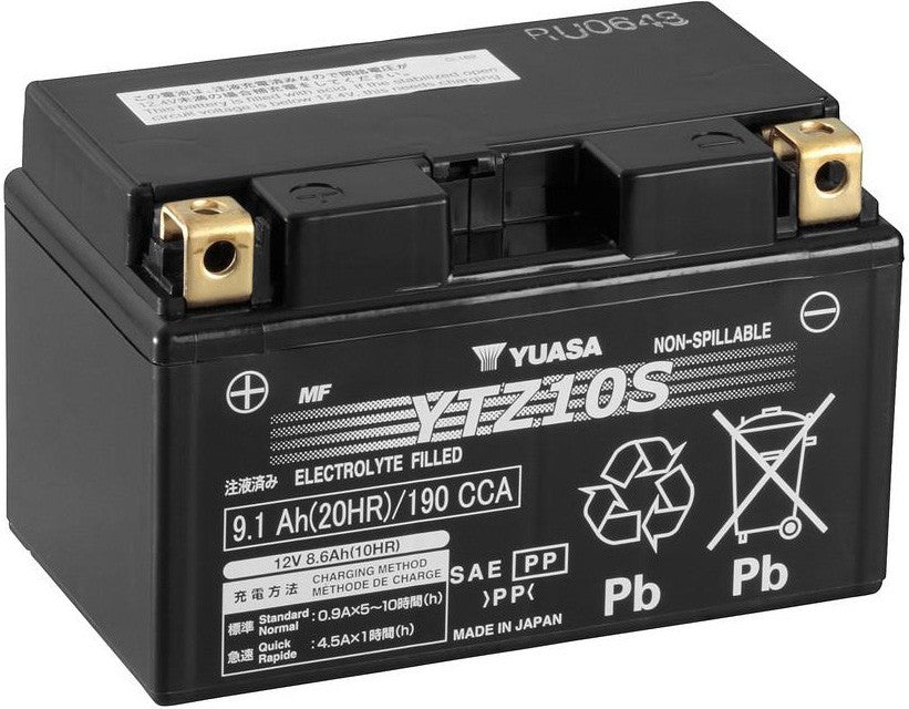 YUASA YTZ10S 9.1AH 190A L+ AGM