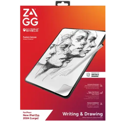 ZAGG InvisibleShield Fusion Canvas Antibacterial Protective Film Imitating Paper for iPad Pro 13’’ 2024 - Cell phone