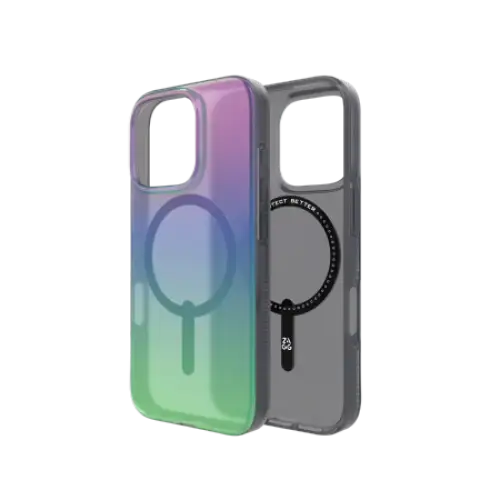 ZAGG Milan Snap Case with MagSafe for iPhone 16 Pro - Green/Purple - Cell phone cases and covers<<<HurtelXML