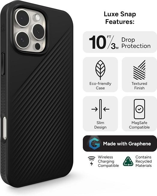 Case ZAGG Luxe Snap iPhone 16 Pro Max Black 702315009