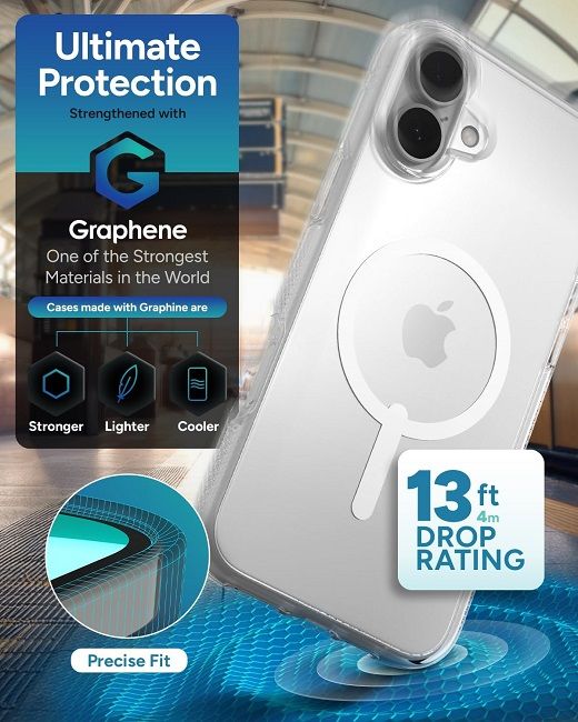 ZAGG Crystal Palace Snap Case with MagSafe for iPhone 16 - Clear