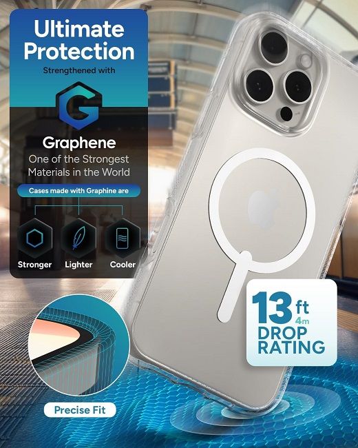 ZAGG Crystal Palace Snap MagSafe Case for iPhone 16 Pro Max - Clear