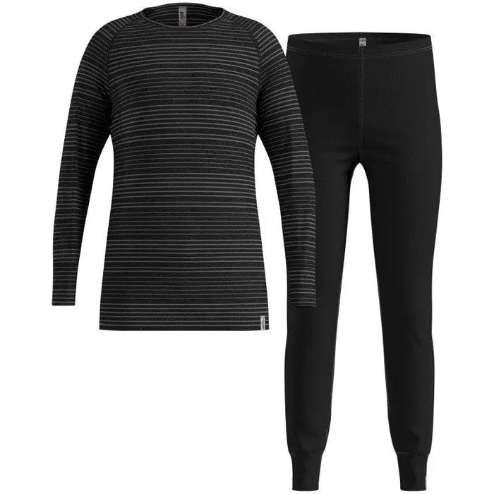 Zestaw bielizny dziecięcej Odlo Set long ACTIVE WARM ECO SET roz. 80cm Czarno-Szary - Thermoactive
