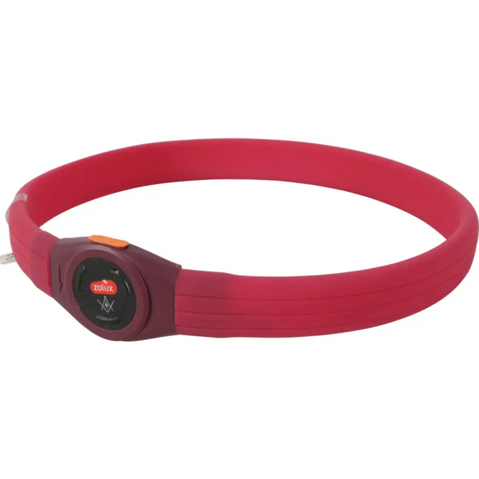ZOLUX Bivouak LED Silicone red - dog collar - 30-60 cm - A walkDLP-SOS<<<For the dogDLP<<<ActionPL