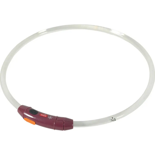 ZOLUX Bivouak LED Silicone transparent red - dog collar - 30-60 cm - A walkDLP-SOS<<<For the dogDLP<<<ActionPL