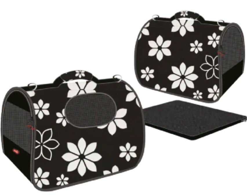ZOLUX Nomad Flower L – pet carrier bag for dogs and cats – 50.5×25×33 cm