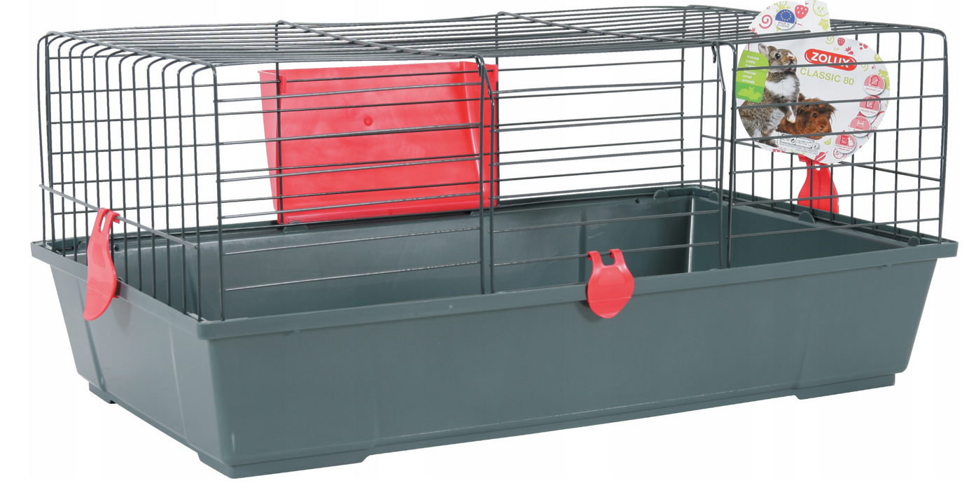 ZOLUX Classic 80 grey/red - cage for rodents