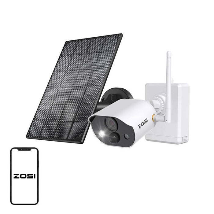 Outdoor IP camera with solar panel ZOSI C306Pro WiFi 3MP IP66