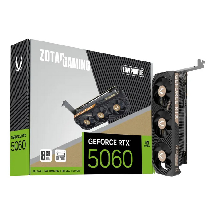 Zotac GAMING GeForce RTX 5060 Low Profile NVIDIA 8 GB GDDR7 - Graphics card (NVIDIA Graphics PLUS)VGA-NVD<<<Graphics