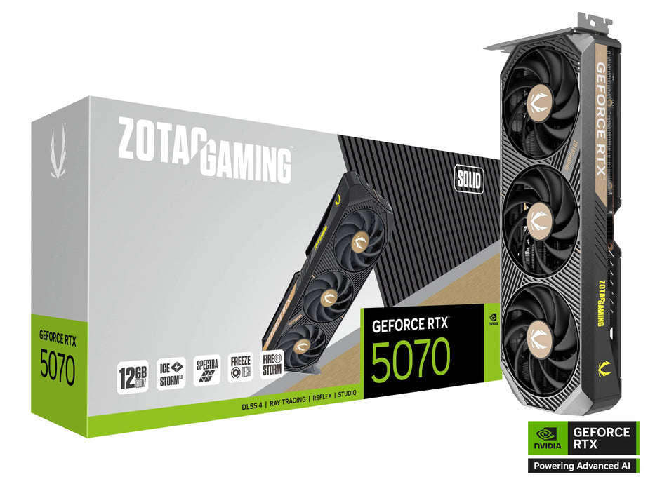 Video card ZOTAC GAMING RTX 5070 Solid 12GB GDDR7