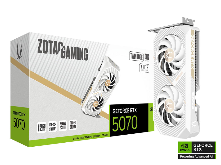Video card ZOTAC GAMING RTX 5070 Twin Edge OC White Edition 12GB GDDR7