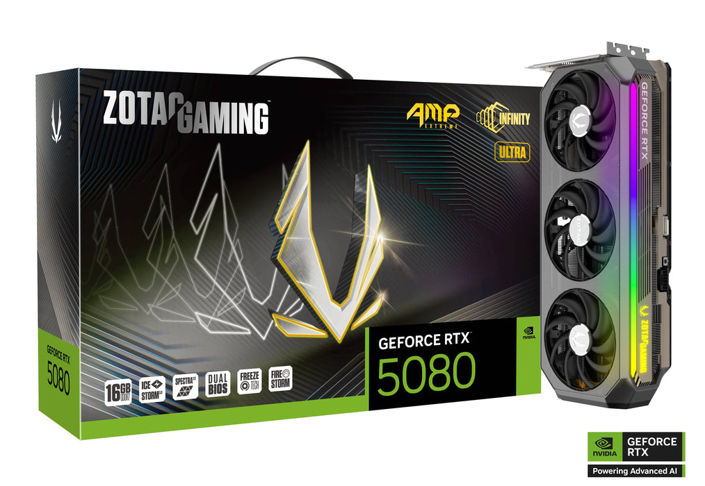 Video card ZOTAC GAMING RTX 5080 AMP Extreme Infinity Ultra 16GB GDDR7