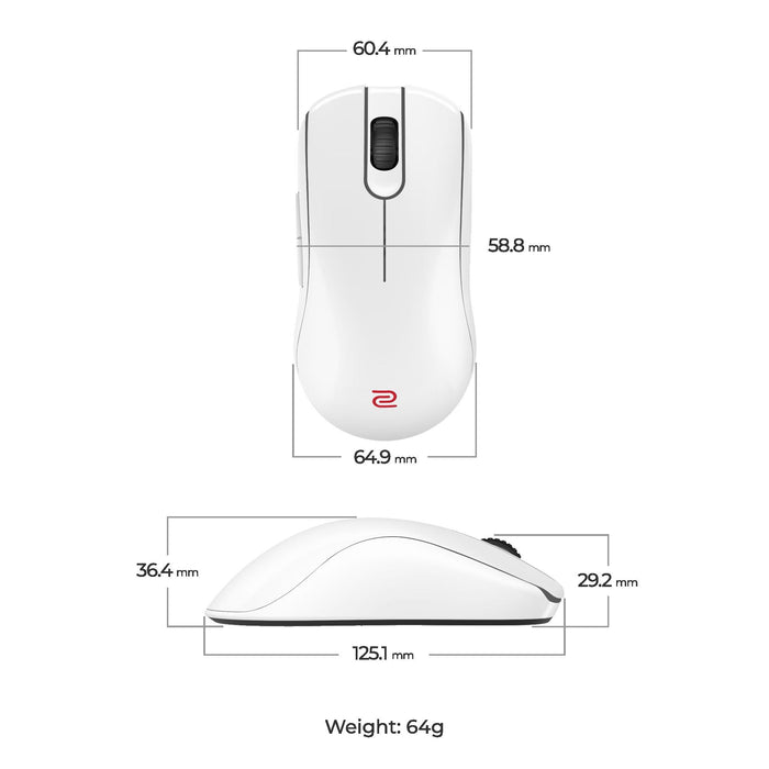 ZOWIE FK2-DW 4K wireless gaming mouse, white