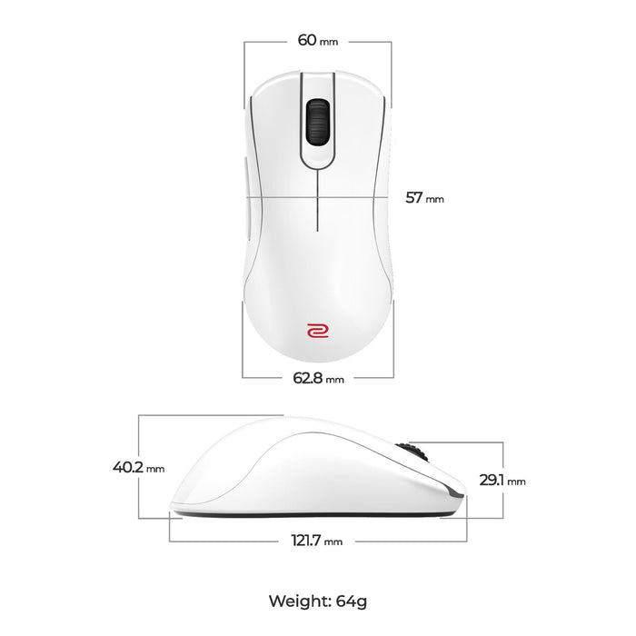 ZOWIE ZA13-DW 4K wireless gaming mouse, white