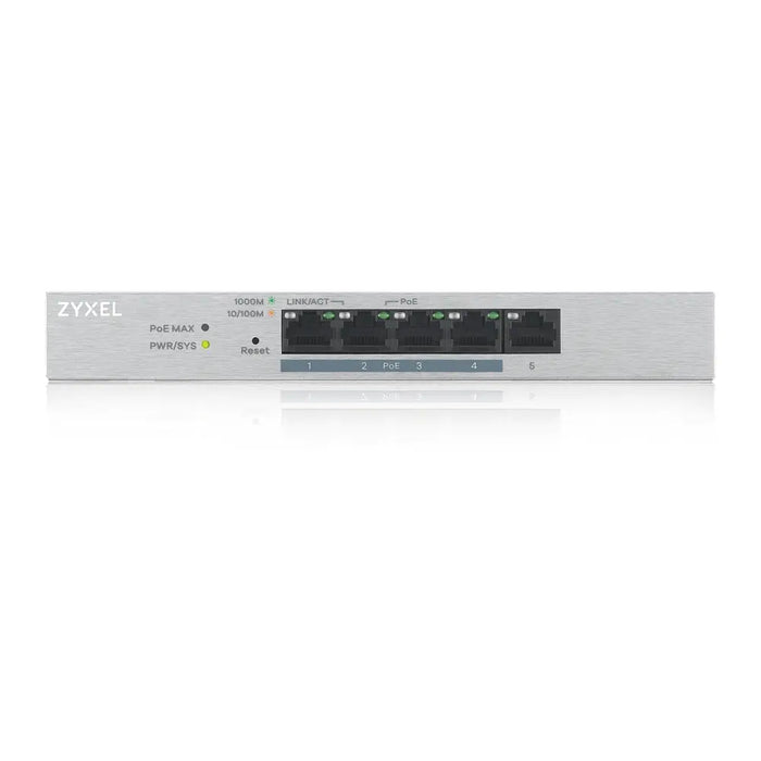 ZyXEL GS1200-5HPv2 5 Port Gigabit PoE+ webmanaged Switch 4x PoE 60 Watt - Managed