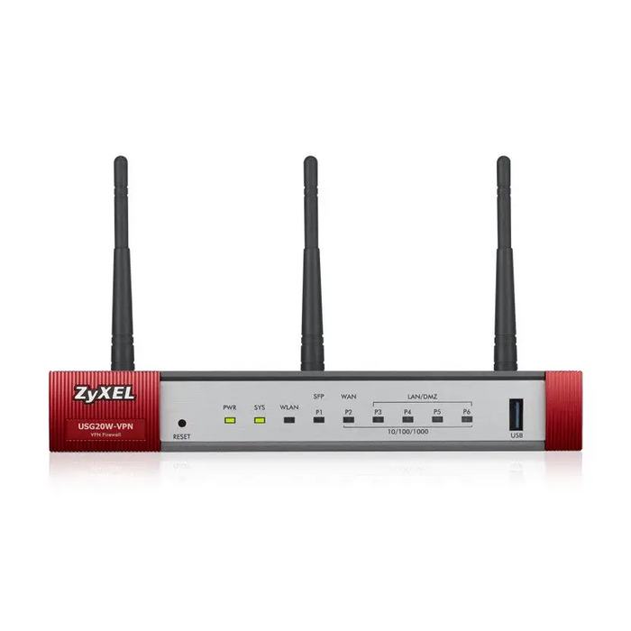 Zyxel USG20W-VPN-EU0101F wireless router Gigabit Ethernet Dual-band (2.4 GHz / 5 GHz) Grey Red