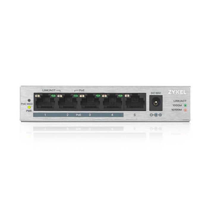 Switch ZyXEL GS1005-HP, 5-port gigabit unmanaged PoE+, 60W
