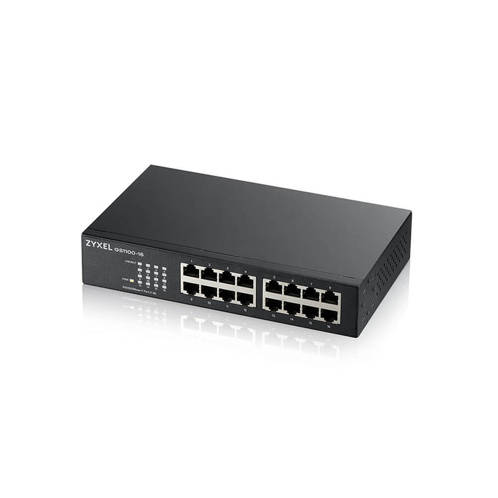 ZyXEL GS1100-16v4  Unmanaged + 16 port Gigabit Unmanaged Switch
