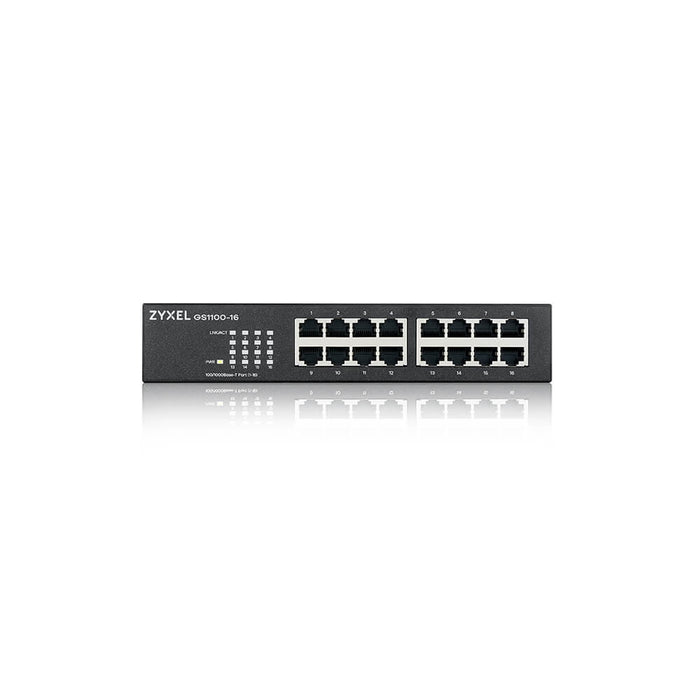 ZyXEL GS1100-16v4  Unmanaged + 16 port Gigabit Unmanaged Switch