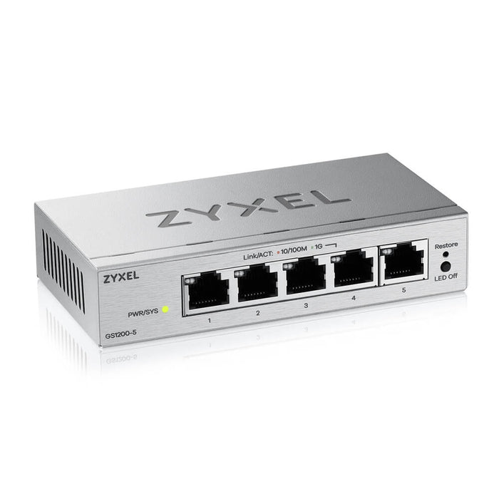ZyXEL GS1200-5 v3, 5 Port Gigabit webmanaged Desktop Switch
