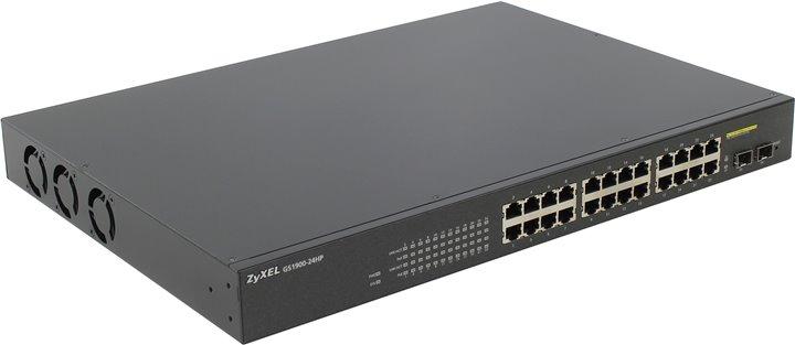 Switch ZYXEL GS1900-24HP, 24 Port Managed PoE, Cabinet Mount