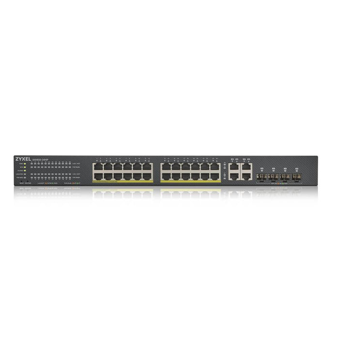 Switch ZYXEL GS1920-24HPV2, 24-port Gigabit Smart-Managed PoE, for mounting in a cabinet
