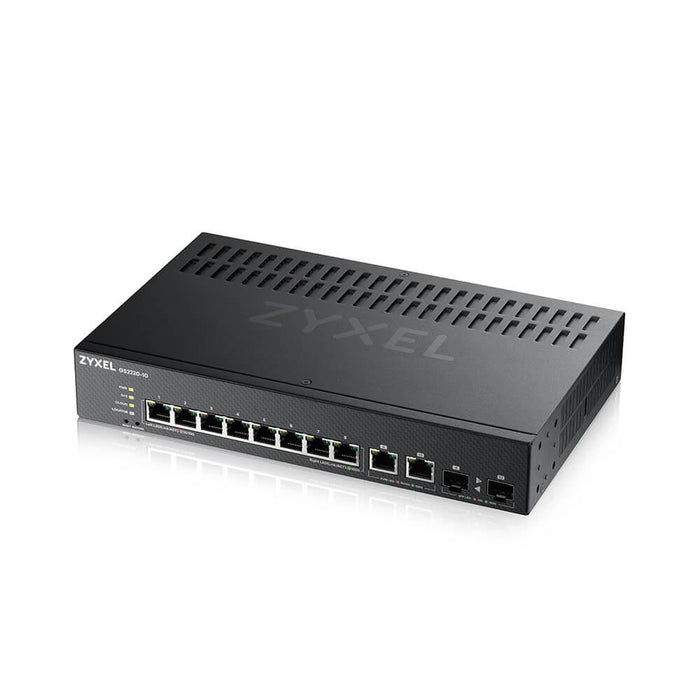 Switch ZYXEL GS2220-10, 10 port managed L2, 8x Gigabit + 2x Gigabit combo (RJ45/SFP)