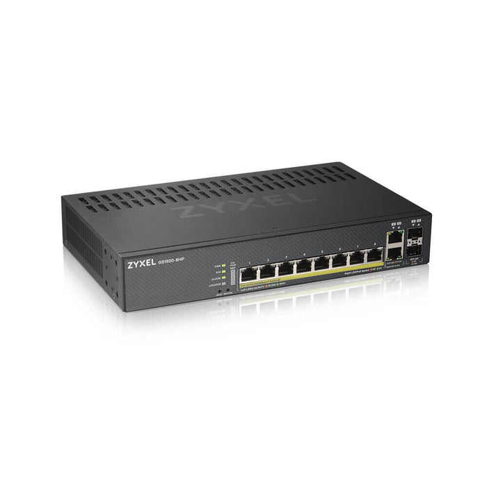 Switch 8-port ZyXEL GS1920-8HPV2, Gigabit, managed, PoE