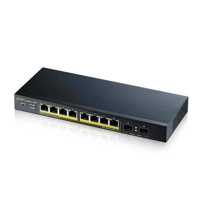 Switch ZYXEL GS1900-10HP, 8 port controllable, Gigabit