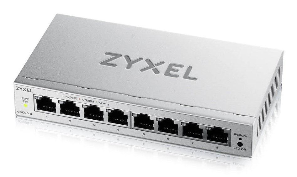 ZyXEL GS1200-8 v3, 8 Port Gigabit webmanaged Desktop Switch
