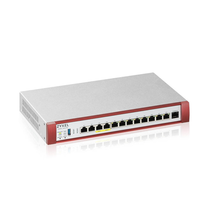 ZyXEL USG FLEX 500 H, 2*2.5G, 2*2.5G( PoE+) & 8 Gigabit user-definable ports, 1*USB with 1 YR Gold Security Pack