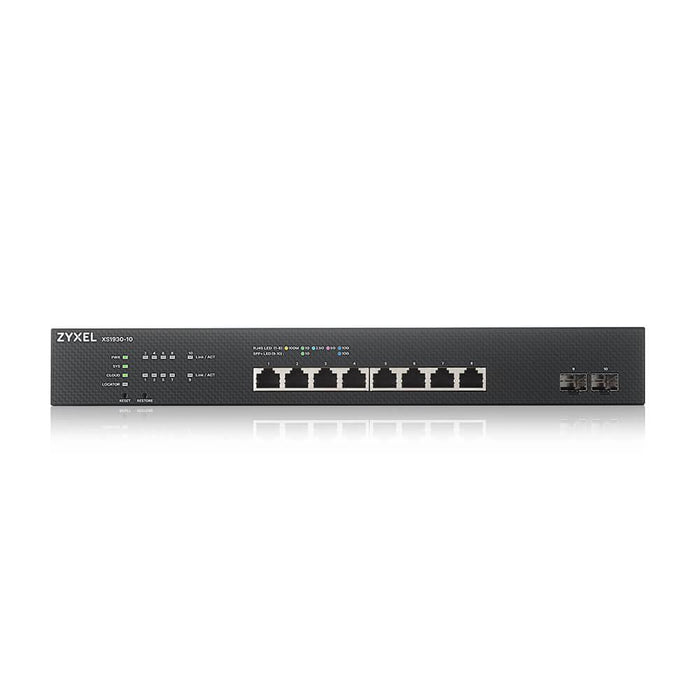 Switch ZYXEL XS1930-10, 8-port managed, 10Gb, 2xSFP, for mounting in a cabinet