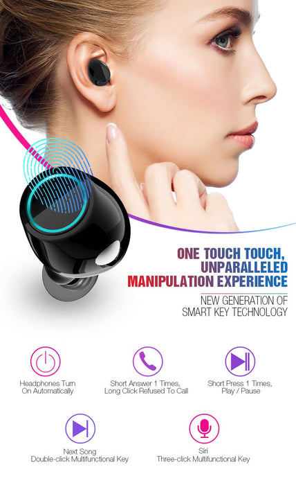 Bluetooth headset Bluetooth 5.0 RQ11 TWS with Powerbank